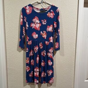 Cynthia Rowley Pink and Orange Casual Sundress with Crew Neck